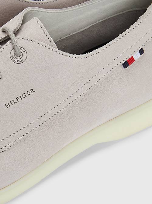 Grey Tommy Hilfiger Nubuck Lace-Up Men's Casual Shoes | TH879YCU