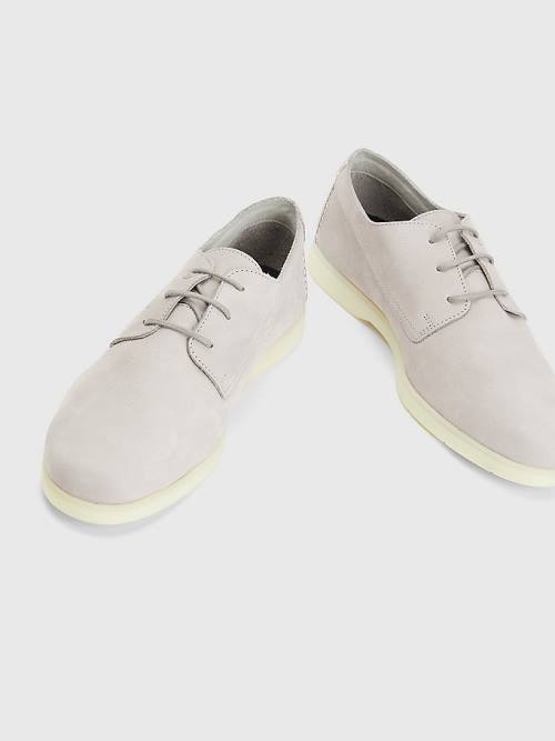 Grey Tommy Hilfiger Nubuck Lace-Up Men's Casual Shoes | TH879YCU