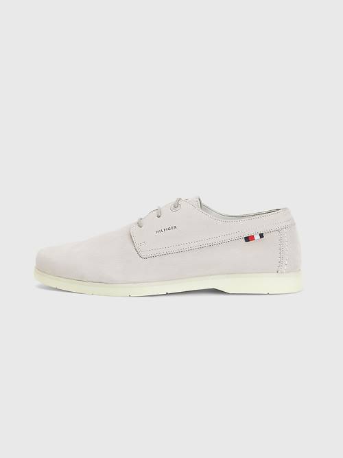 Grey Tommy Hilfiger Nubuck Lace-Up Men's Casual Shoes | TH879YCU