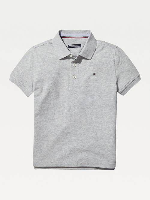 Grey Tommy Hilfiger Organic Cotton Polo Shirt Boys\' T Shirts | TH329EKY