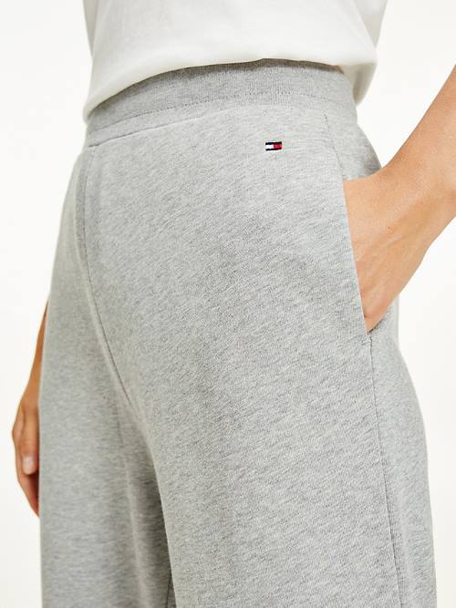 Grey Tommy Hilfiger Organic Cotton Relaxed Fit Joggers Women's Pants | TH403LZS