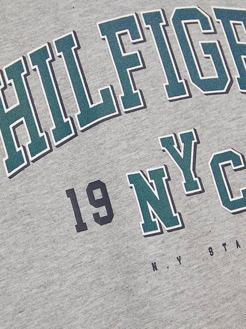 Grey Tommy Hilfiger Organic Cotton Varsity Print Boys' T Shirts | TH620SOT