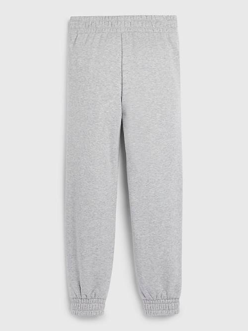 Grey Tommy Hilfiger Organic Cotton Varsity Joggers Girls' Pants | TH746HGN