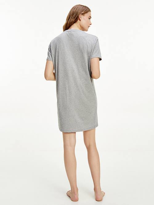 Grey Tommy Hilfiger Original Half Sleeve Nightdress Women's Pyjamas | TH269WSV