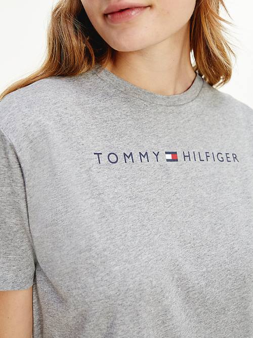 Grey Tommy Hilfiger Original Half Sleeve Nightdress Women's Pyjamas | TH269WSV