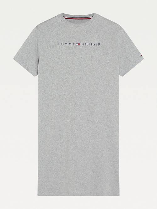 Grey Tommy Hilfiger Original Half Sleeve Nightdress Women's Pyjamas | TH269WSV