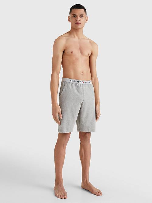 Grey Tommy Hilfiger Original Jersey Logo Shorts Men's Pyjamas | TH826XYT