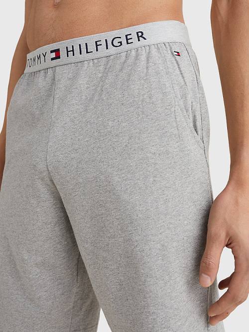 Grey Tommy Hilfiger Original Jersey Logo Shorts Men's Pyjamas | TH826XYT