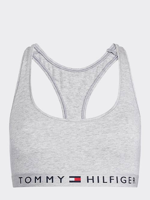 Grey Tommy Hilfiger Racerback Scoop Neck Bralette Women's Underwear | TH205XAU