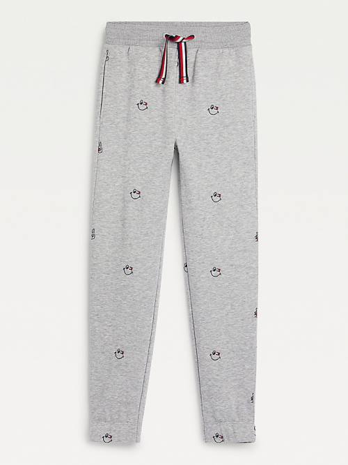 Grey Tommy Hilfiger Recycled Embroidery Joggers Girls\' Pants | TH459UVQ