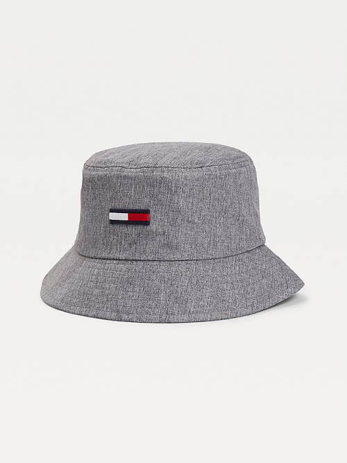 Grey Tommy Hilfiger Recycled Melange Bucket Men\'s Hats | TH192FQO