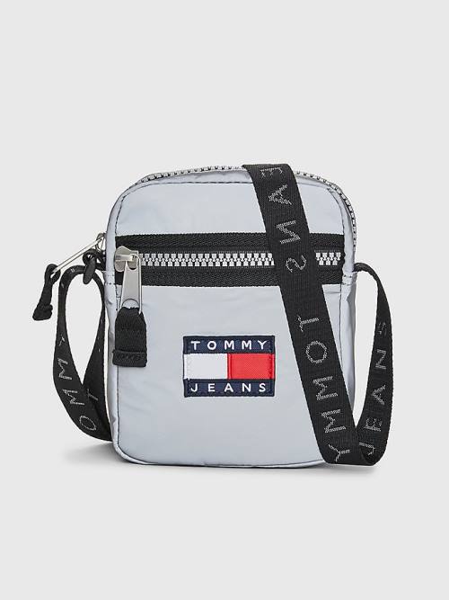 Grey Tommy Hilfiger Reflective Tommy Badge Reporter Men\'s Bags | TH276JCG