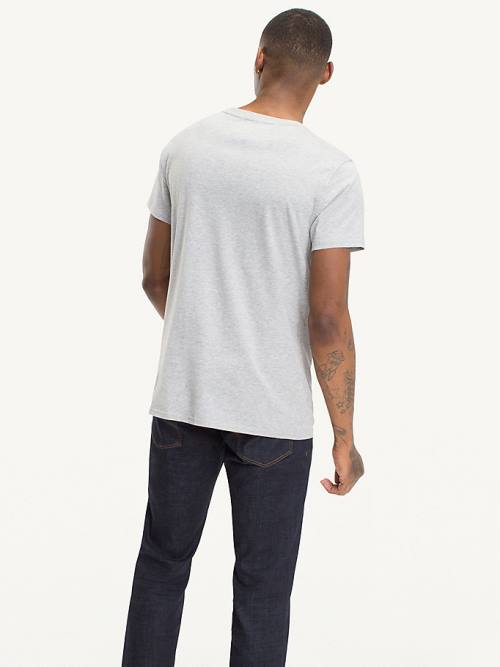 Grey Tommy Hilfiger Regular Fit Crew Men's T Shirts | TH293NOL