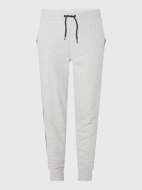 Grey Tommy Hilfiger Repeat Logo Tape Joggers Men's Pyjamas | TH563XFV