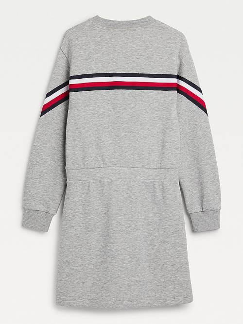 Grey Tommy Hilfiger Signature Sweatshirt Girls' Dress | TH658VNH