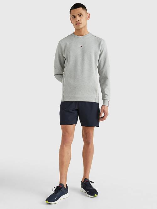 Grey Tommy Hilfiger Sport Essential Organic Cotton Men's Sweatshirts | TH604XCF