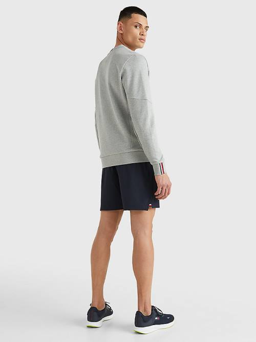 Grey Tommy Hilfiger Sport Essential Organic Cotton Men's Sweatshirts | TH604XCF