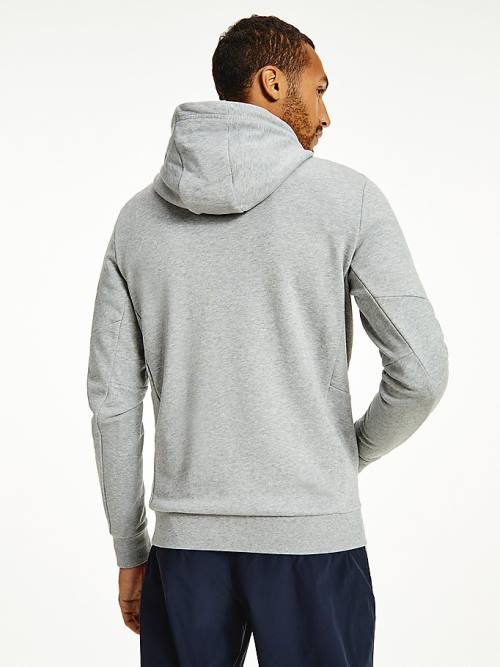 Grey Tommy Hilfiger Sport Essential Organic Cotton Men's Hoodie | TH672NXJ