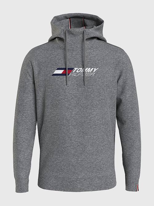 Grey Tommy Hilfiger Sport Essential TH Cool Men's Hoodie | TH063GOJ