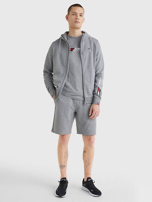 Grey Tommy Hilfiger Sport Essential TH Cool Zip-Thru Men's Hoodie | TH753ZPX