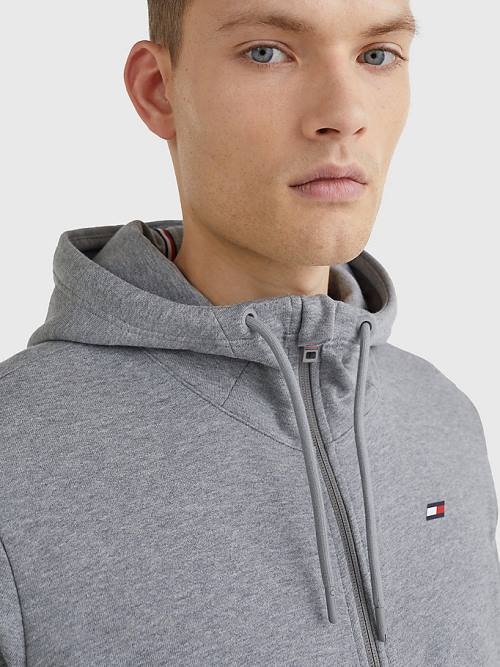 Grey Tommy Hilfiger Sport Essential TH Cool Zip-Thru Men's Hoodie | TH753ZPX