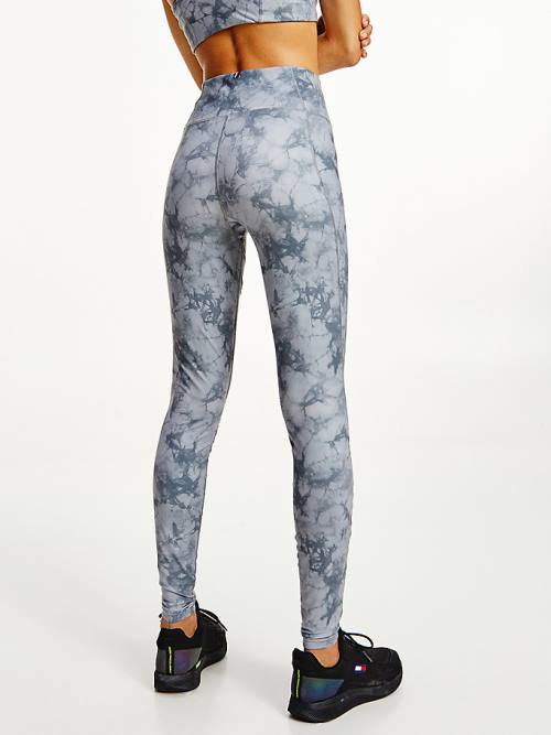 Grey Tommy Hilfiger Sport Print Full Length Women's Leggings | TH231NFB