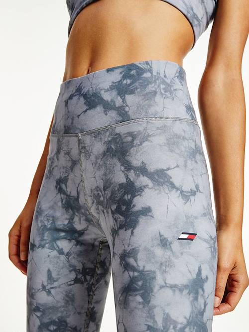 Grey Tommy Hilfiger Sport Print Full Length Women's Leggings | TH231NFB