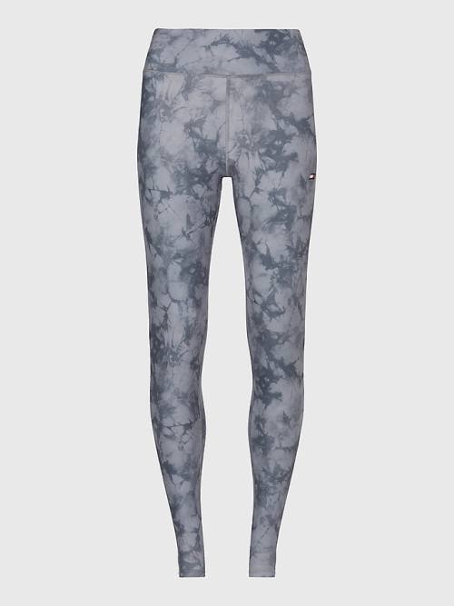 Grey Tommy Hilfiger Sport Print Full Length Women's Leggings | TH231NFB