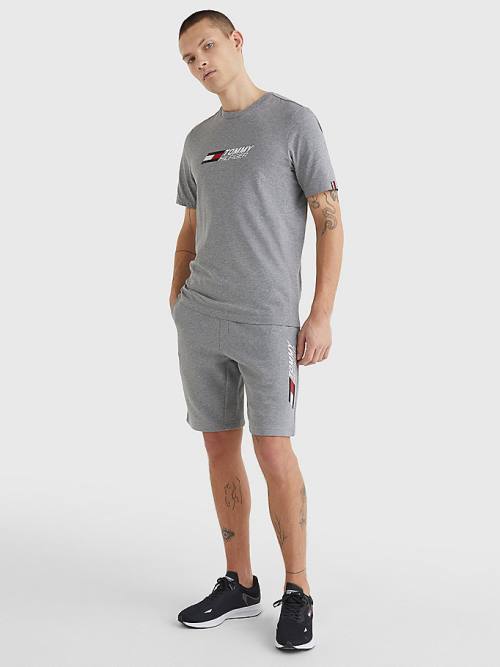 Grey Tommy Hilfiger Sport TH Cool Essential Men's T Shirts | TH847LDT