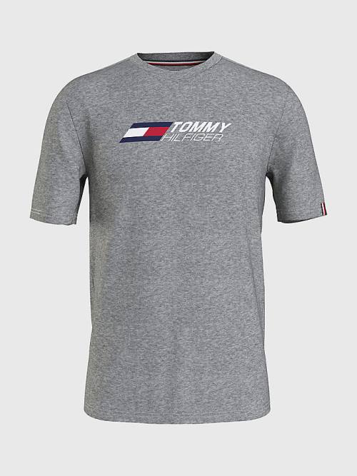 Grey Tommy Hilfiger Sport TH Cool Essential Men's T Shirts | TH847LDT