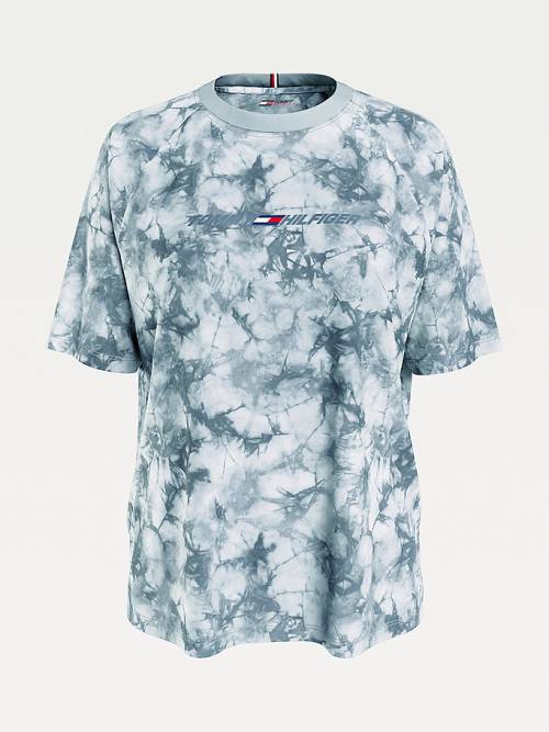 Grey Tommy Hilfiger Sport TH Cool Tie-Dye Women's T Shirts | TH235SOX