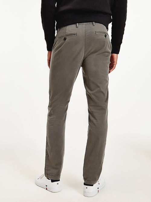 Grey Tommy Hilfiger Stretch Cotton Chinos Men's Pants | TH320IHO