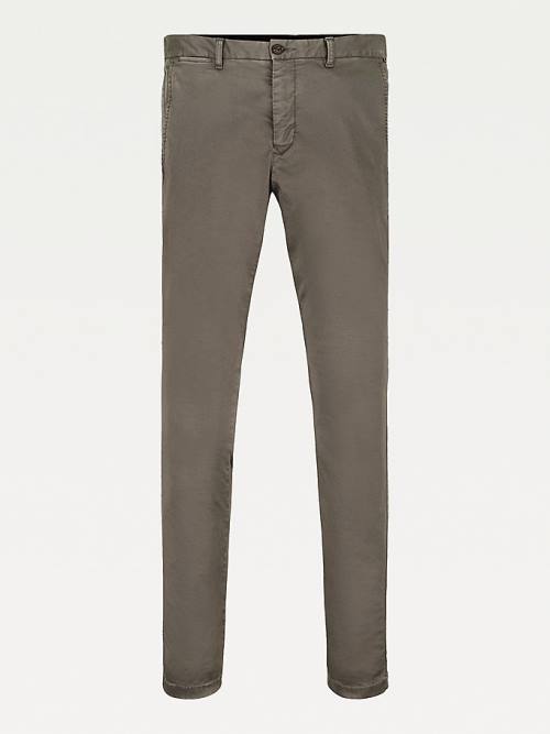 Grey Tommy Hilfiger Stretch Cotton Chinos Men's Pants | TH320IHO