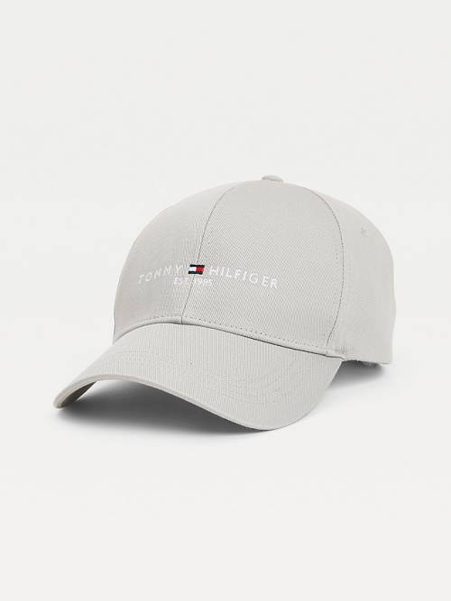 Grey Tommy Hilfiger TH Established Baseball Cap Men\'s Hats | TH928UQX