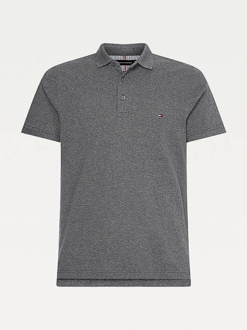 Grey Tommy Hilfiger TH Flex Slim Fit Men's Polo Shirts | TH671EPR