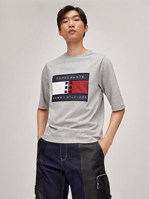 Grey Tommy Hilfiger TOMMYXROMEO Dual-Gender Women's T Shirts | TH691OKD