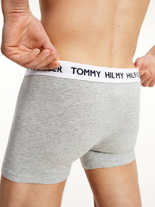 Grey Tommy Hilfiger Tommy 85 Stretch Cotton Logo Trunks Men's Underwear | TH978QYH