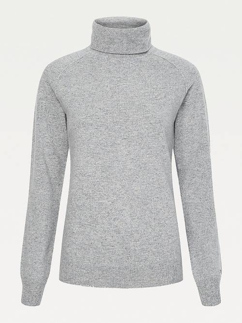 Grey Tommy Hilfiger Tommy Icons Recycled Cashmere Jumper Women's Sweaters | TH321PBW