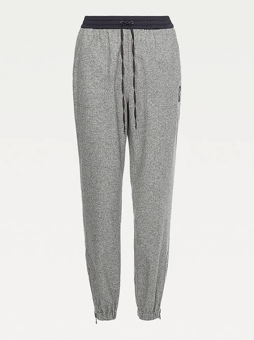 Grey Tommy Hilfiger Tommy Icons Tapered Elasticated Waist Women's Pants | TH704ELF