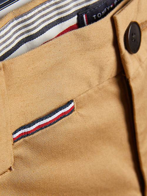 Khaki Tommy Hilfiger 1985 Essential Chino Shorts Boys' Pants | TH407AWD