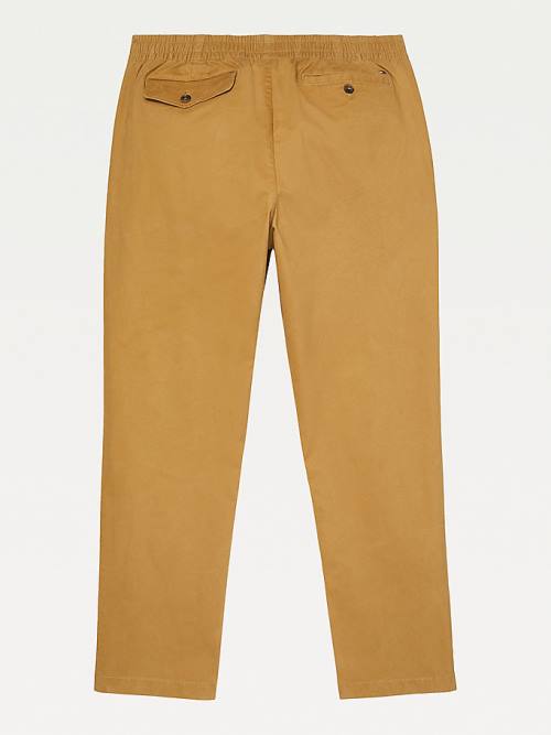 Khaki Tommy Hilfiger Adaptive Stretch Cotton Chinos Men's Pants | TH623OKX