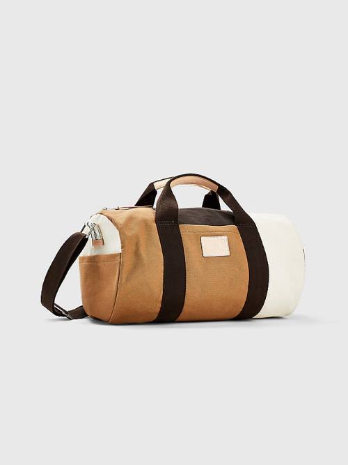 Khaki Tommy Hilfiger Canvas Small Duffle Men's Bags | TH652MTO