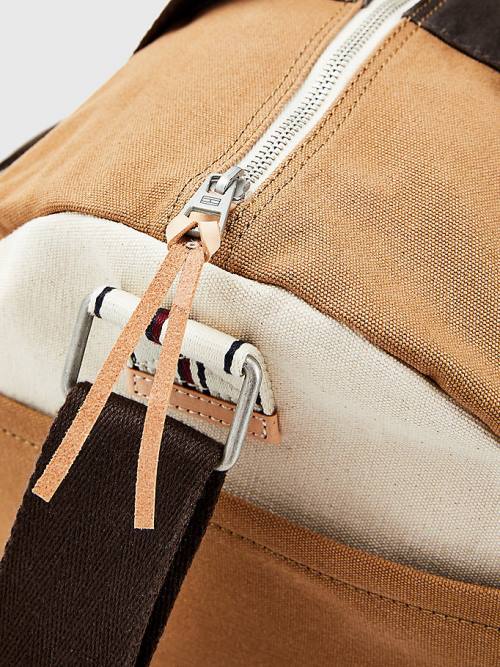 Khaki Tommy Hilfiger Canvas Small Duffle Men's Bags | TH652MTO