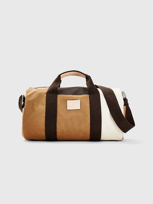 Khaki Tommy Hilfiger Canvas Small Duffle Men\'s Bags | TH652MTO