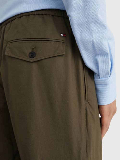 Khaki Tommy Hilfiger Cargo Relaxed Fit Poplin Chinos Men's Pants | TH580IVC