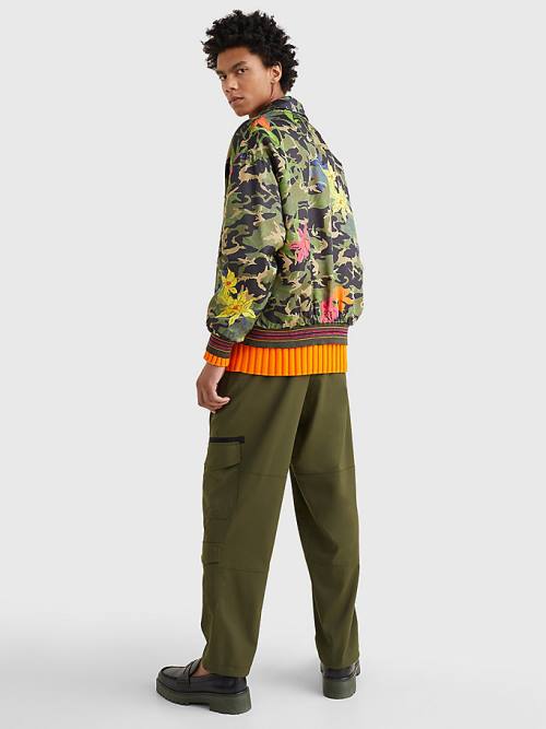 Khaki Tommy Hilfiger Crest Floral Camo Tracksuit Men's Jackets | TH834GSB