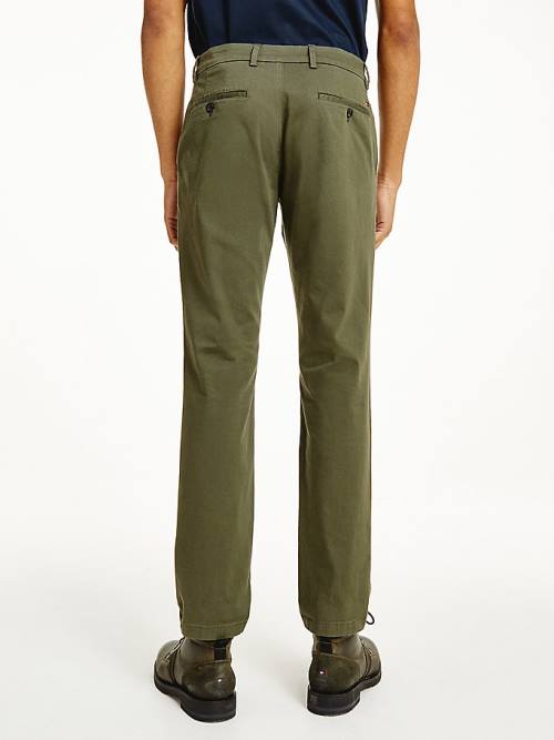 Khaki Tommy Hilfiger Denton Straight Fit Men's Pants | TH538IUZ