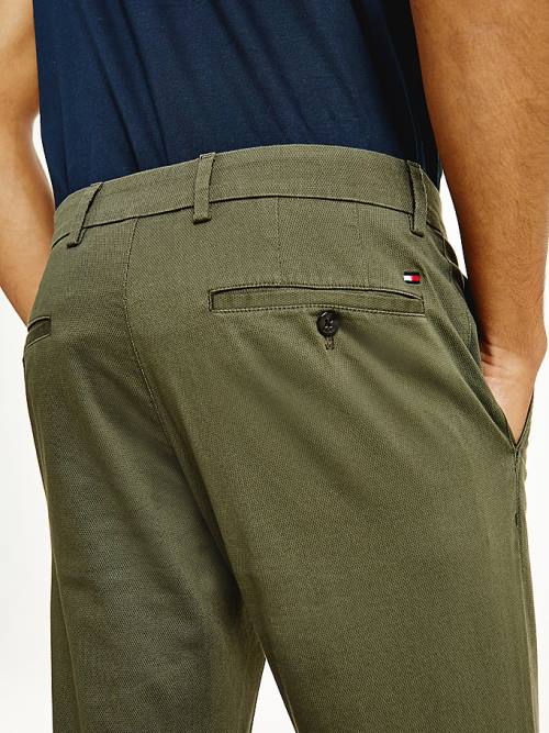 Khaki Tommy Hilfiger Denton Straight Fit Men's Pants | TH538IUZ