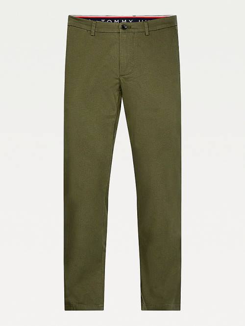 Khaki Tommy Hilfiger Denton Straight Fit Men's Pants | TH538IUZ