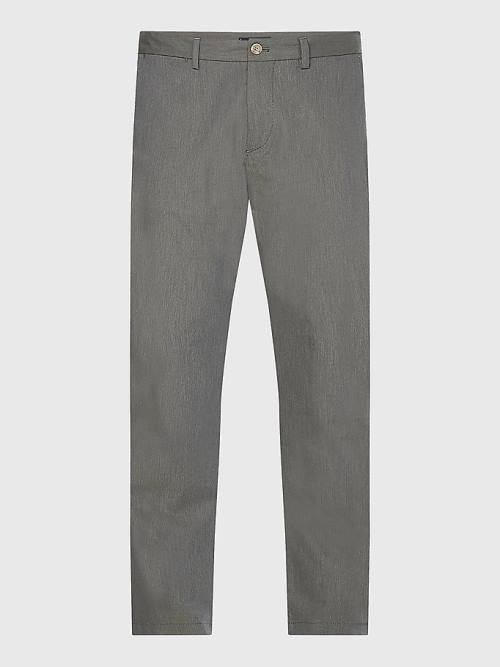 Khaki Tommy Hilfiger Denton Wool Look Straight Fit Men's Pants | TH145DFR